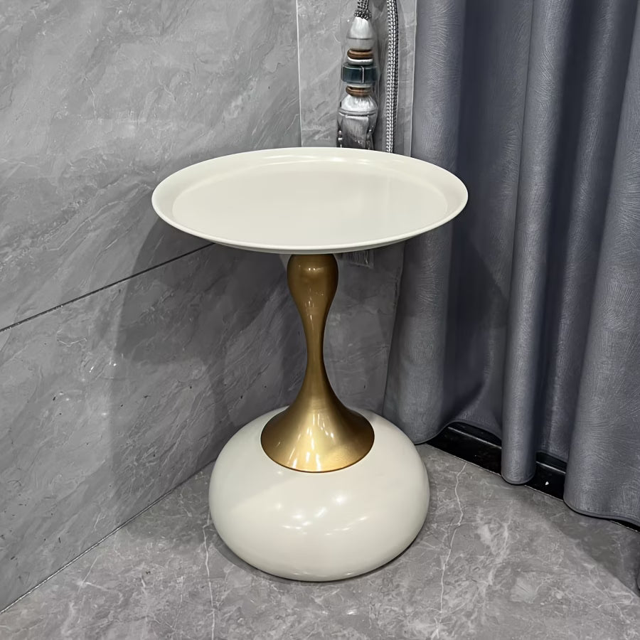Asrry Aura Side Table – Modern Minimalist Round Metal Accent Table