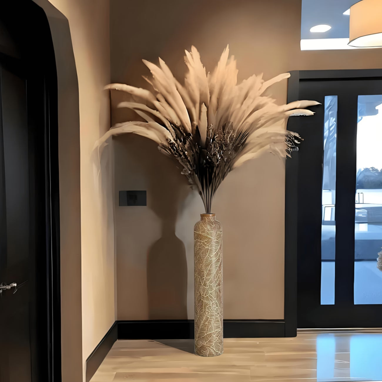 Asrry Bohemian Striped Floor Decorative Vase