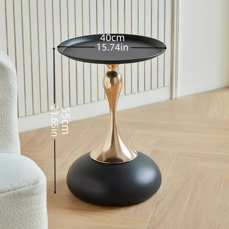 Asrry Aura Side Table – Modern Minimalist Round Metal Accent Table